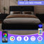 Luxurious Faux Leather Upholstered Platform Bed With Thickened Headboard, Bluetooth Speakers And RGB LED Light, No Box Spring Needed-863643138-863643143