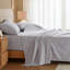 Ensemble de draps 4 pièces 100% coton imprimé, flocon de neige