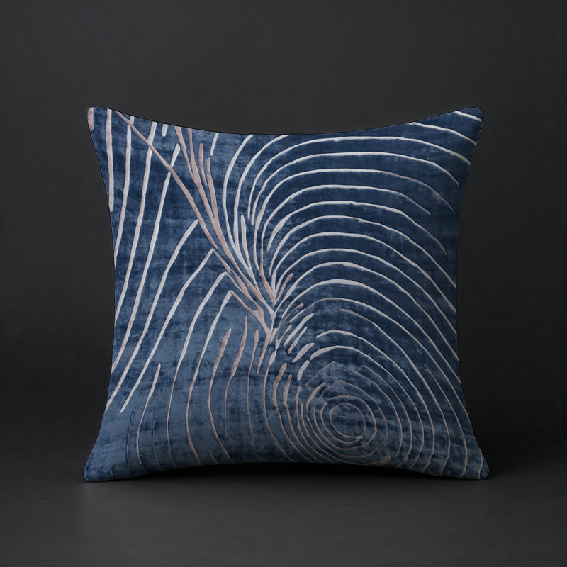 Coussin décoratif intérieur et extérieur Modern, Gris abstrait 99, Carré 18 po