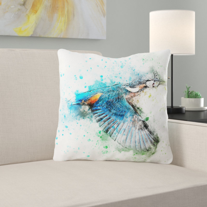 Housse et insert de coussin carré extérieur Waterhouse Bird, Microsuède, Intérieur