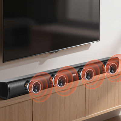 Sound Bar for Smart TV, 2.1 Channel, 35-Inch Compact Soundbar TV Speakers with Built-In Subwoofer for Projector, Bluetooth AUX Connection, Easy Setup, by VEVOR