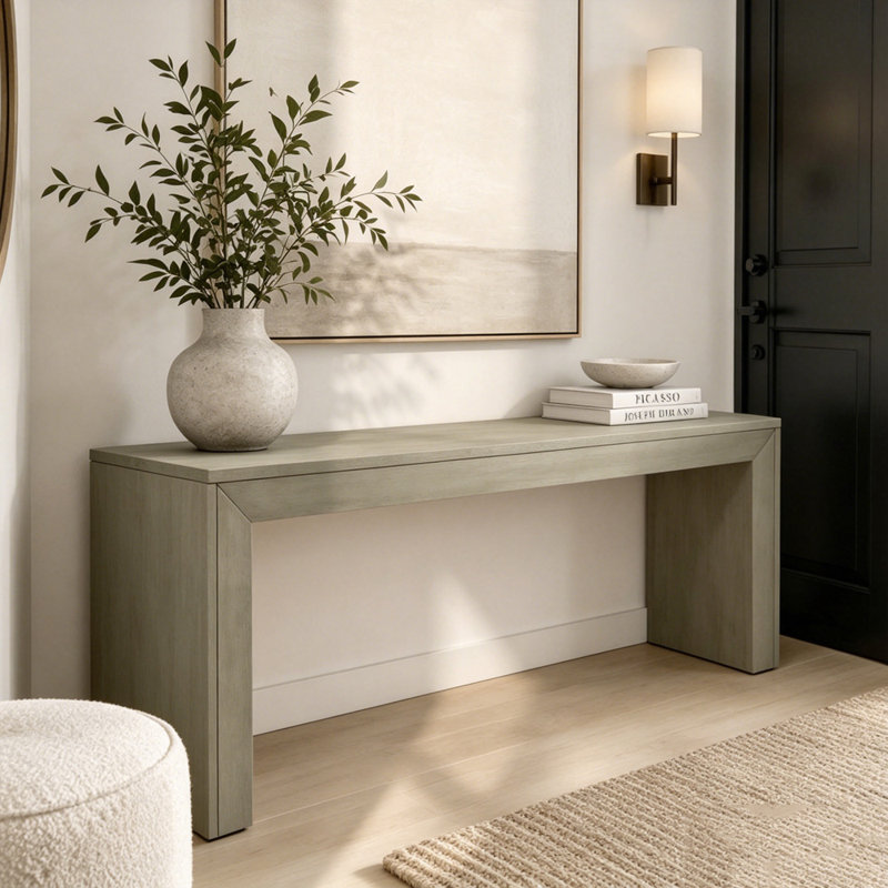 Banc de salle à manger en bois, 48 pouces, Gris + taupe