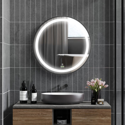 Adriell Metal Round Mirror