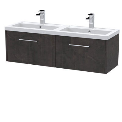 Juno 30480mm Double Bathroom Vanity with Integrated Polymarble Basin