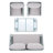 Cangelosi 4 Piece Rattan/Wicker Sofa Seating Group with Cushions-1081106005