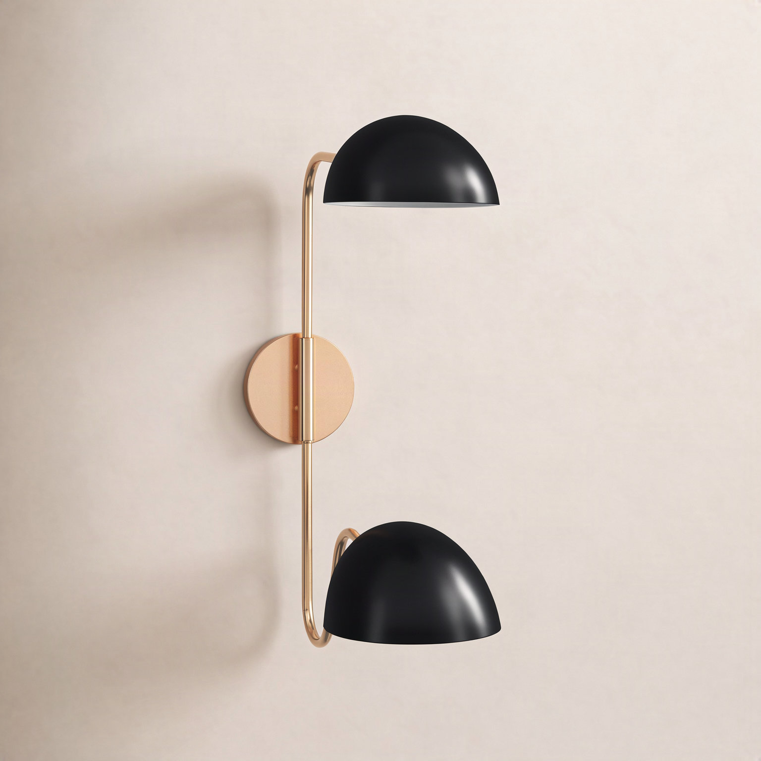 Judson 2 Light Dimmable Swing Arm Sconce, Matte Black