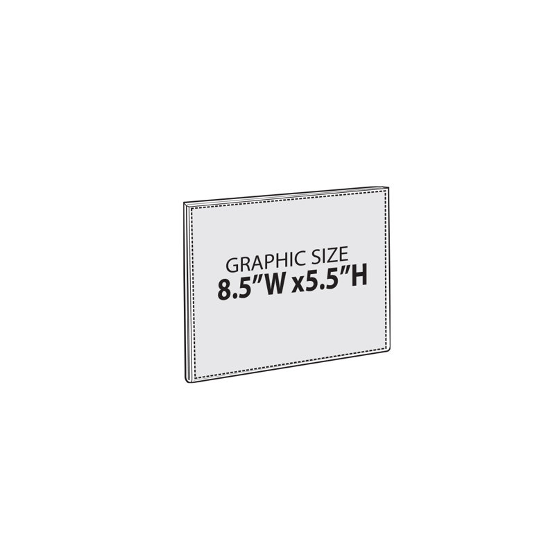 Clear Acrylic Wall Sign Holder Frame with Adhesive Tape, 8.5" x 5.5", 10-Pack