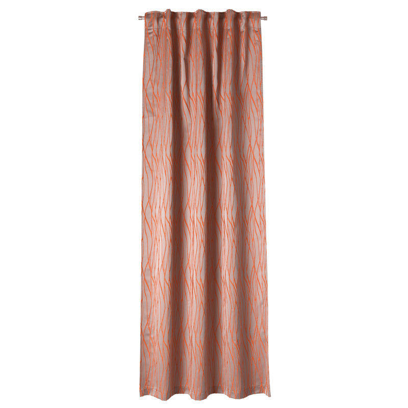 Barker Room Darkening Curtain Single Panel, Orange