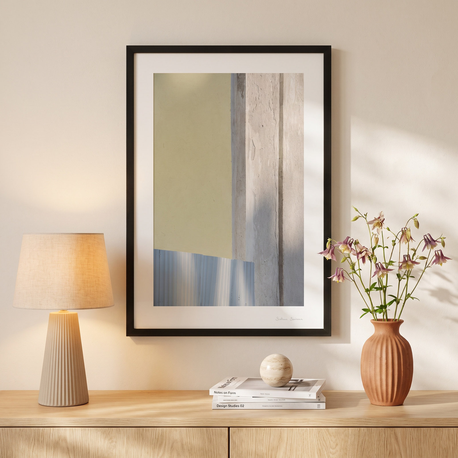 Ludvig "Sun and Concrete 1" Photo Print, 38" H x 26.5" W x 1.25" D, Black