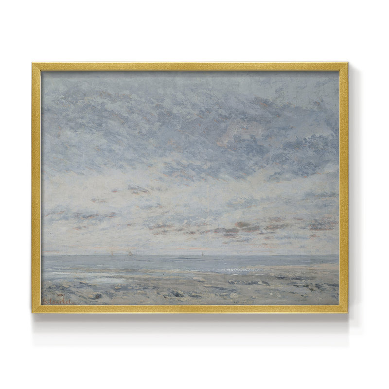 Paysages rétro - DCCLXVII - Reproduction encadrée - Restickable, H 22 po x l 28 po, Or