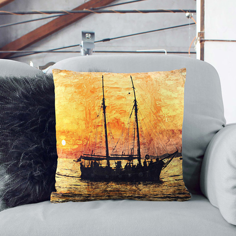Square Throw Cushion, 40cm H x 40cm W x 15cm D
