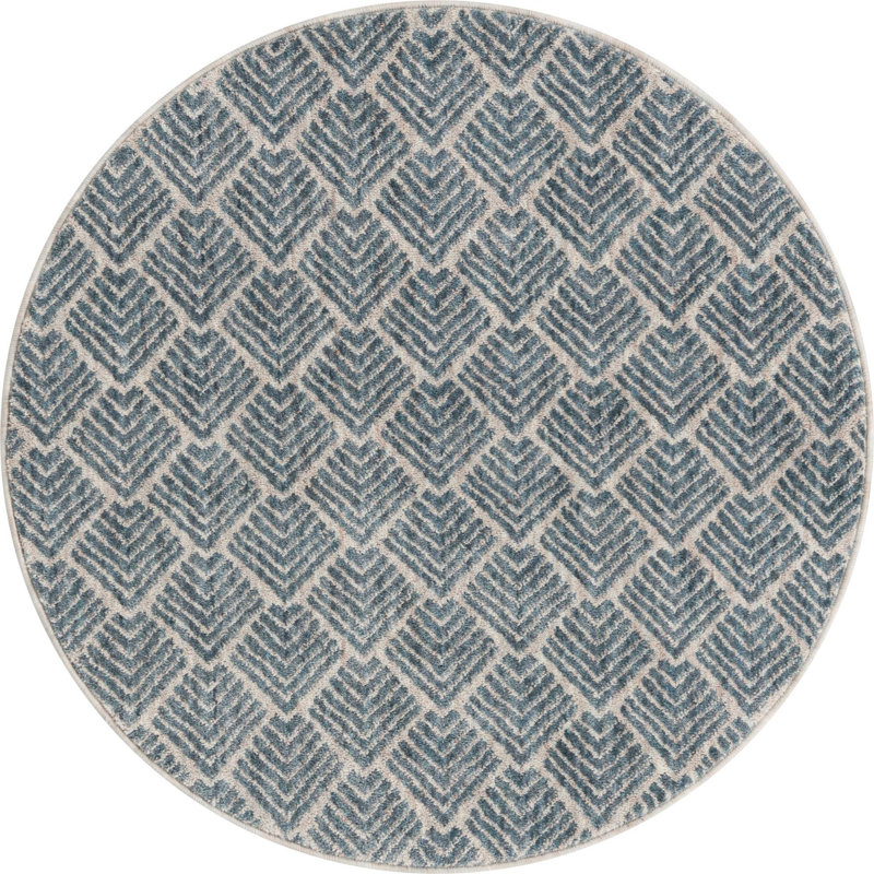 Abstract Indoor Rug, Round 3'3"