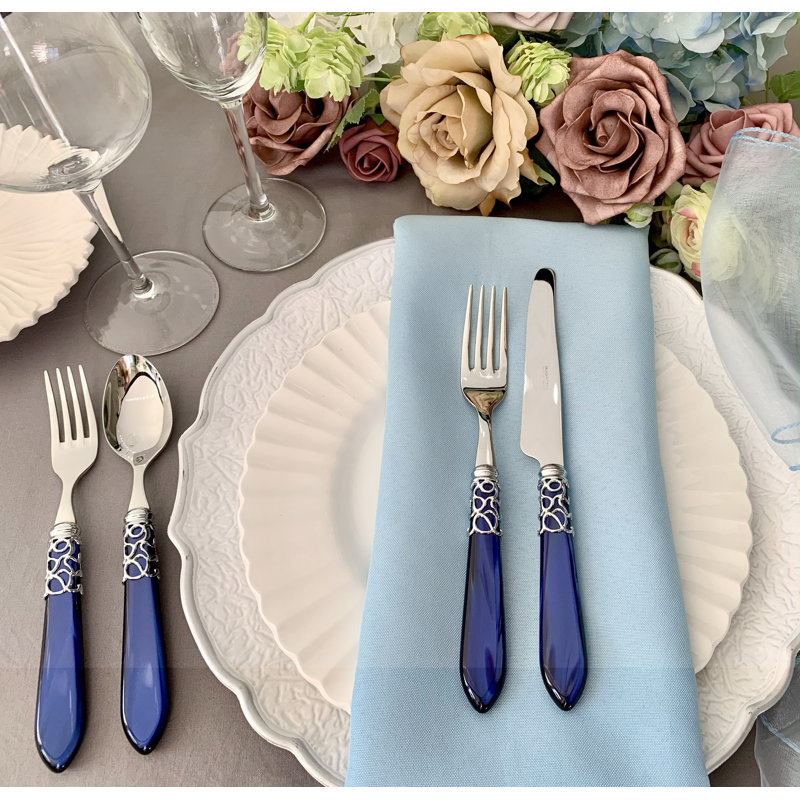 Couvert individuel 5 pièces Melodge, Bleu