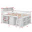 Lit mezzanine avec rangement intégré et tête de lit avec éclairage à DEL-229558227-229558228