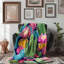 Motifs de cactus colorés - couverture Sherpa de qualité supérieure 1 pièce-100733755