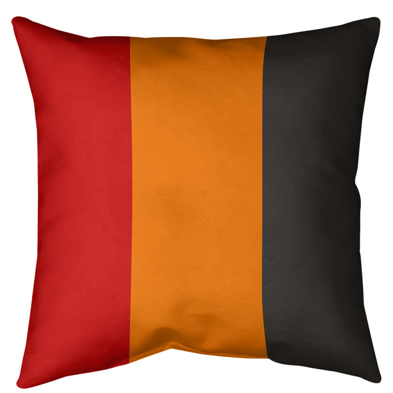 Housse de coussin, 18 po x 18 po, Orange, Sergé de coton