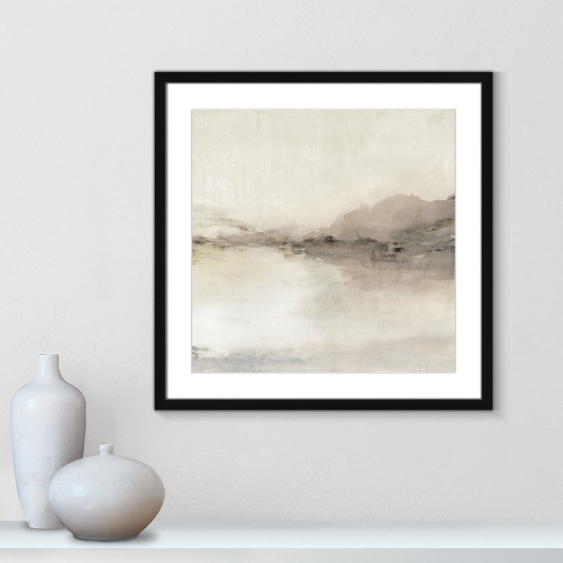 «Blush Horizon II» par Isabelle Z, L 23,5 po x H 23,5 po, Imprimé mat, Noir satiné