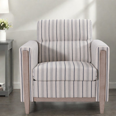 Canapé compact et moderne pour le salon, polyester bleu avec pieds en bois massif