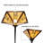 Millwood Pines Tiffany Style Floor Lamp – Mission Design Art Glass Torchiere Lighting LED Bulb Included- Vintage Look Handcrafted Accent Decor