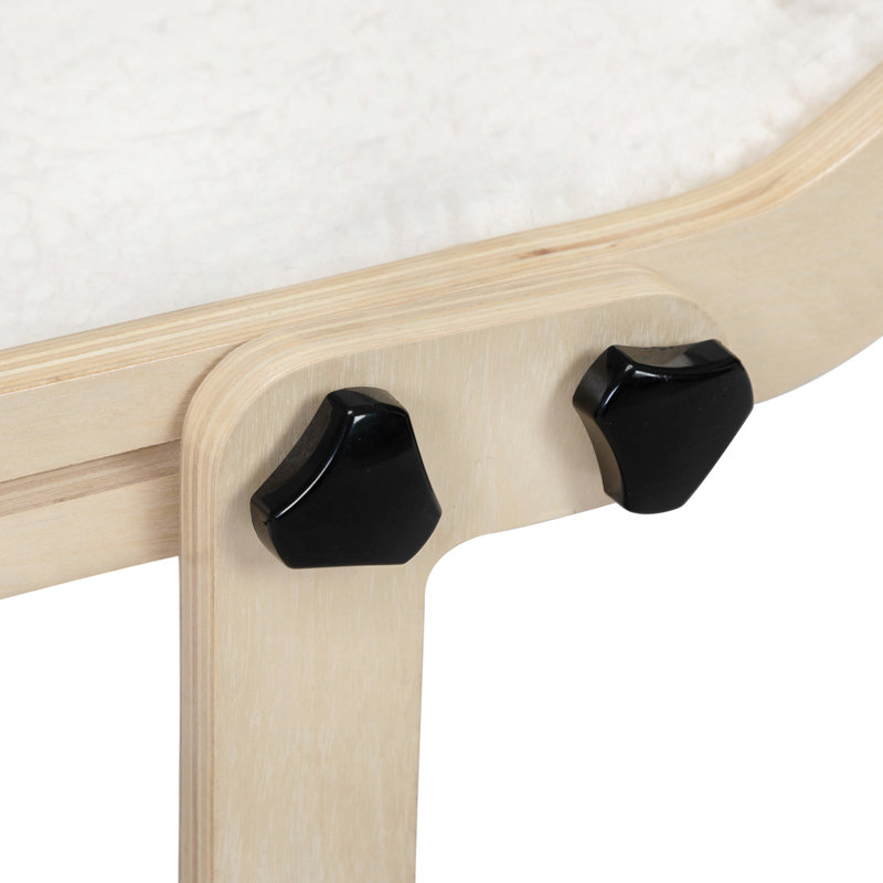 Siège de fenêtre Soft Cat, structure en bois, sans ventouse, assemblage facile, l 20,23 po x l 14,74 po, H 7,82 po, perchoir intérieur jusqu'à 55 lb pour fenêtre, literie, matériau, perçage, position réglable, H 7,82 po