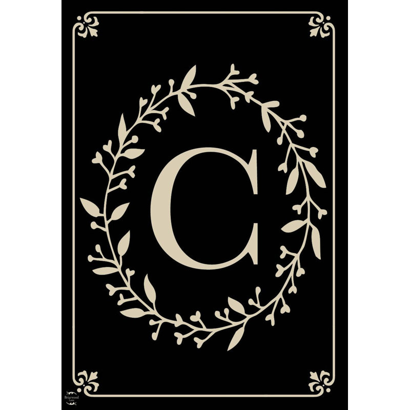  Classic Monogram Letter C Garden Flag