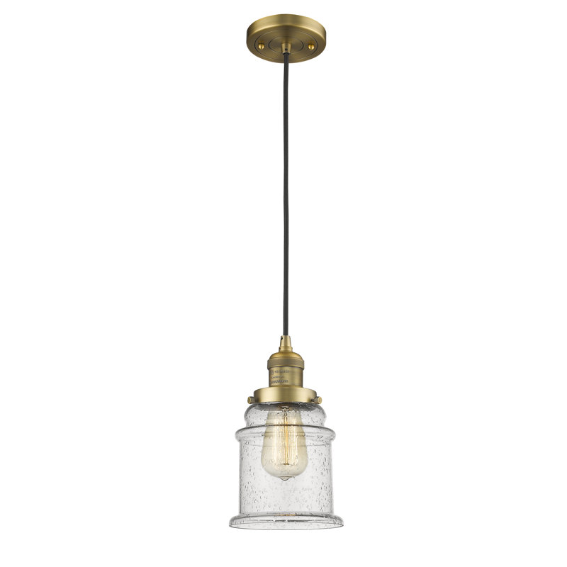 Galaviz 1 - Light Single Pendant, Brushed Brass, Seedy
