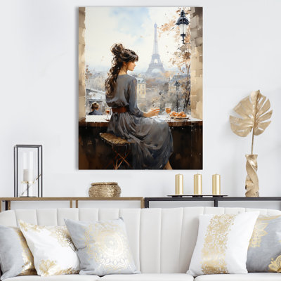 «Woman Parisian Pause», art sur toile