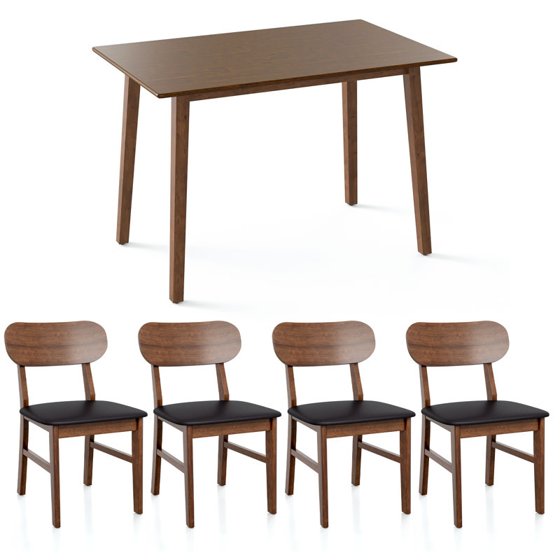 Rea 5- Piece Dining Set, Brown