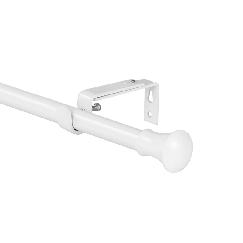 Tringle à rideaux simple San Marcos, Blanc lustré, H 0,62 po x l 120 po x P 0,62 po