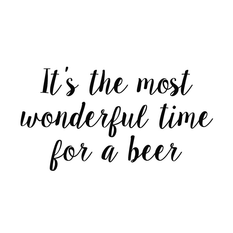 «Beer», art textuel sur toile tendue, L 12 po x H 12 po