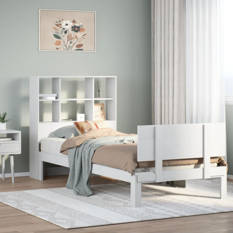 Yaelle Solid Wood Bed, 160 x 200cm, White