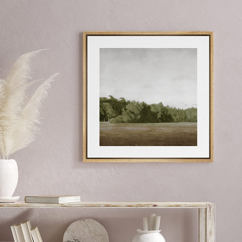 Peinture sur toile, cadre flottant, H 24 po x l 24 po x P 1,5 po, Naturel