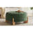 32" Round Tufted Ottoman with Solid Wood Legs-1090407911