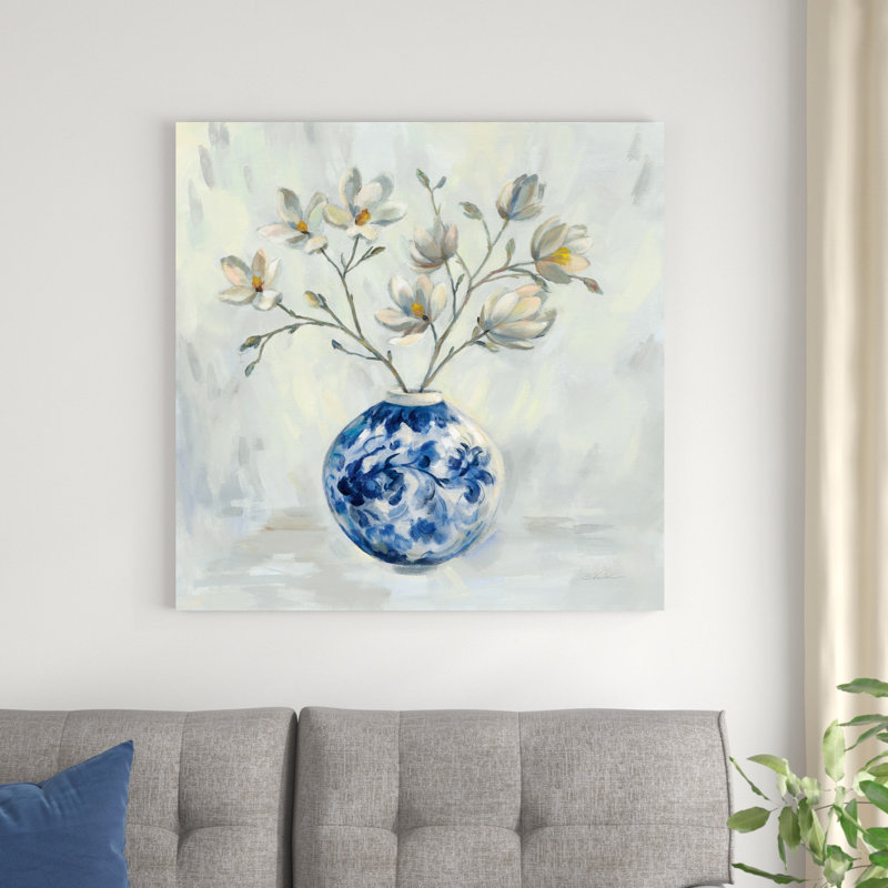 Chinoiserie et branches neutres, H 36 po x l 36 po