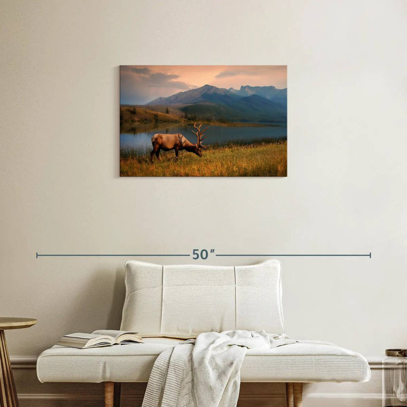 Brampt Lakeside Elk, 20" H x 30" W