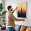 Manhattan at Dawn Modern - Wrapped Canvas-1166985782-1166985781