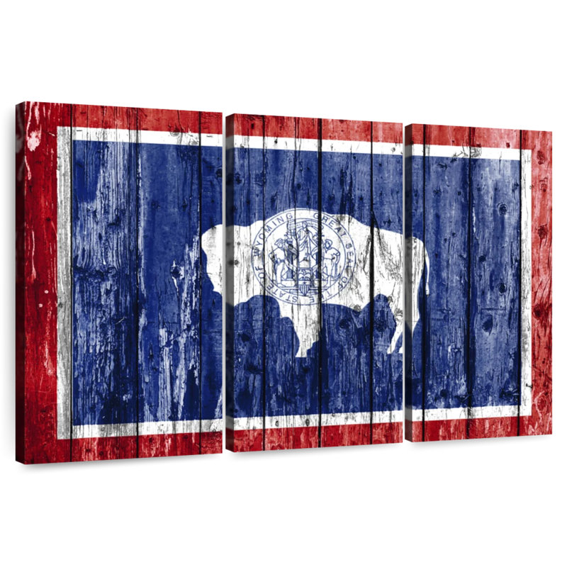 Drapeau de Borges, style Wyoming, H 28 po x l 45 po