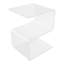 Table d'appoint en forme de S en acrylique, table de chevet de 12 mm d'épaisseur, aucun assemblage requis pour la chambre à coucher et le salon