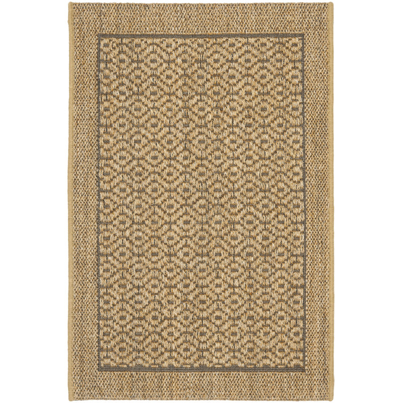Tapis à motif géométrique en sisal et en jacquard Grampian Beach, Rectangle 3 pi x 5 pi