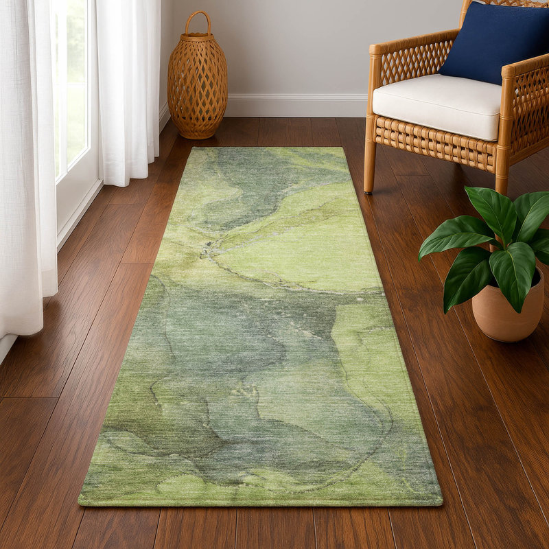 Premium Machine Washable Mayfield AMF1781 Contemporary Rug, Runner 2'3" x 7'6"