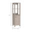 Linen Cabinet Jannes, Two Open Shelves, Single Door, Light Gray Finish-573626319
