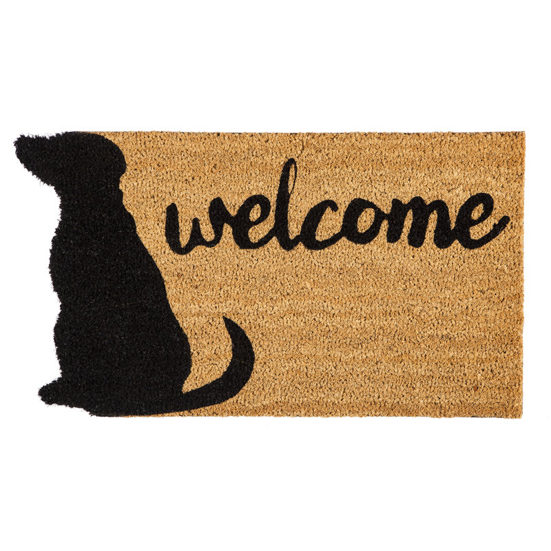 Tapis de bienvenue d'extérieur en forme de chien Coover