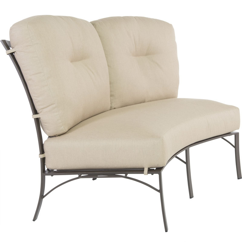 Pasadera Outdoor 4 - Seat Patio Sectional Set, Cast Lagoon, Carbon Black