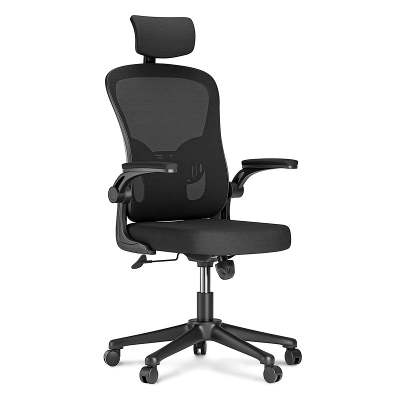 Mesh Office Chair with Headrest, Black