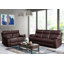 Canapé inclinable en cuir véritable avec accoudoirs coussinés de 87 po Mose-52896101