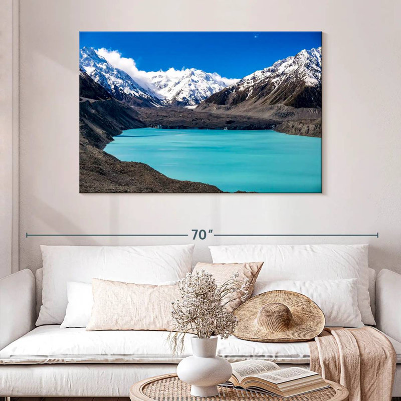 Bleu Nicci, lac Tasman, H 32 po x l 48 po
