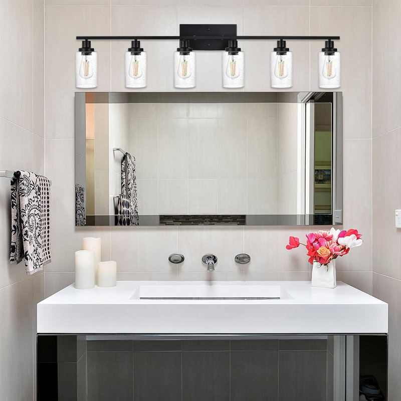 6 - Light Dimmable Vanity Light, Black