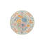 Tapis décoratif multicolore à motif de trapèze lavable traditionnel-739202859