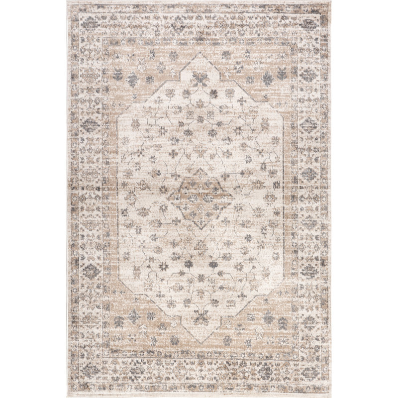 Nesa Traditional Medallion Area Rug, Rectangle 10' x 14'