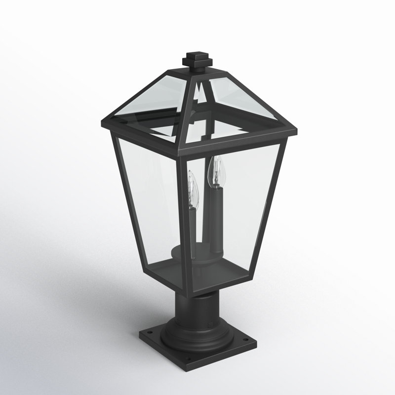 Anaye Lantern Head, Black, Beveled, 20.5" H x 10" W x 10" D